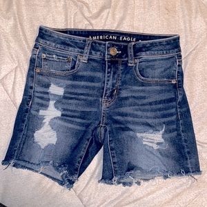 AE Ne(x)t Level High-Waisted Denim Midi Shorts